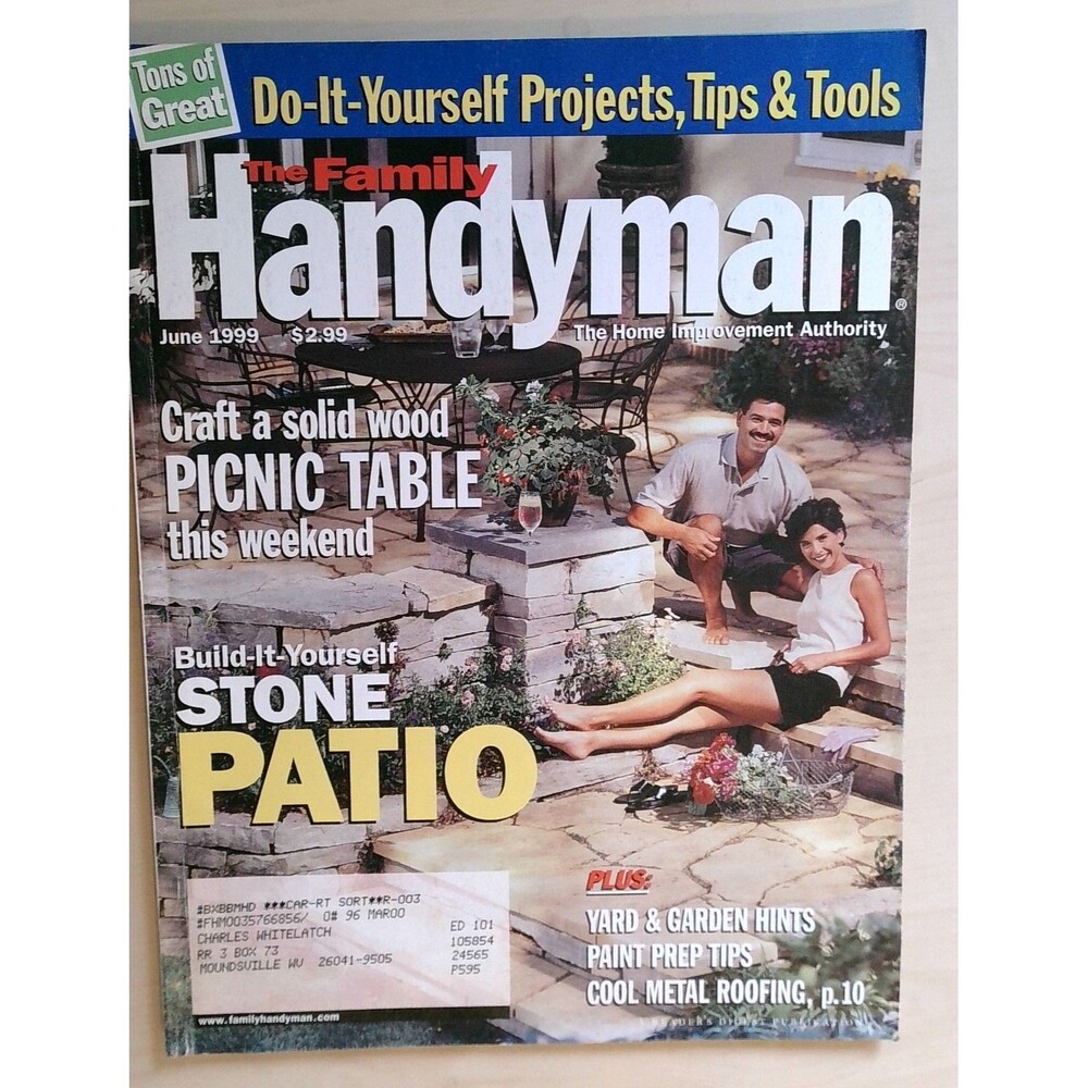 The Family Handyman Magazine June 1999 DIY Home Improvement Projects Tips Tools